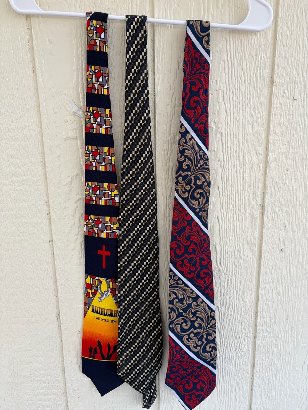 Trio of men's ties from different brands